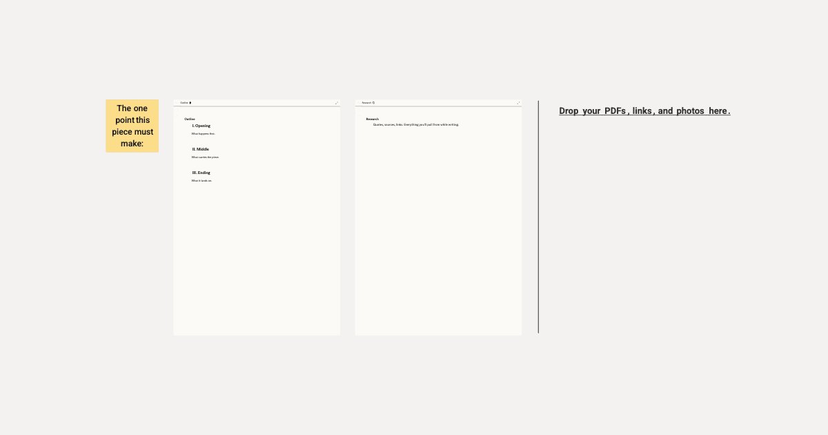 Story Outline & Research Template for Writers board preview